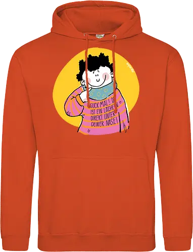 Guck mal.. - Ringelpullisprüche, Ringeldinger, streifenweise, Spruch, Weisheit, Motivation, Ringelpulli, SprücheShirt, Cartoon Illustration, Statement, Handgezeichnet, Humor, Selbstironie, Streifenpulli, Spruchshirt, deutsch - Standard Hoodie