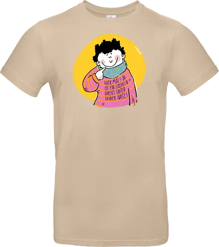 Guck mal.. - Ringelpullisprüche, Ringeldinger, streifenweise, Spruch, Weisheit, Motivation, Ringelpulli, SprücheShirt, Cartoon Illustration, Statement, Handgezeichnet, Humor, Selbstironie, Streifenpulli, Spruchshirt, deutsch - Standard T-Shirt