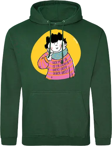 Guck mal.. - Ringelpullisprüche, Ringeldinger, streifenweise, Spruch, Weisheit, Motivation, Ringelpulli, SprücheShirt, Cartoon Illustration, Statement, Handgezeichnet, Humor, Selbstironie, Streifenpulli, Spruchshirt, deutsch - Standard Hoodie