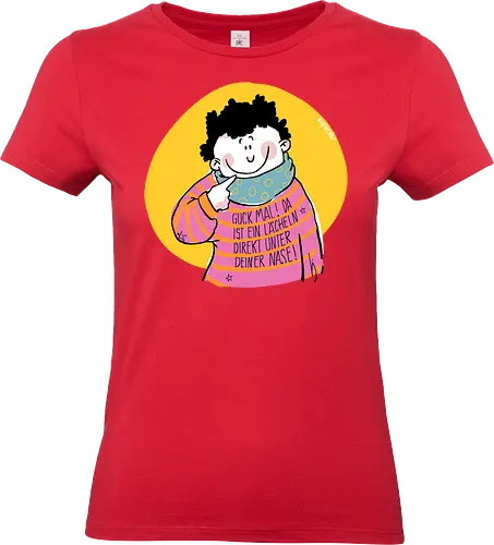 Guck mal.. - Ringelpullisprüche, Ringeldinger, streifenweise, Spruch, Weisheit, Motivation, Ringelpulli, SprücheShirt, Cartoon Illustration, Statement, Handgezeichnet, Humor, Selbstironie, Streifenpulli, Spruchshirt, deutsch - Standard T-Shirt (Frauen)