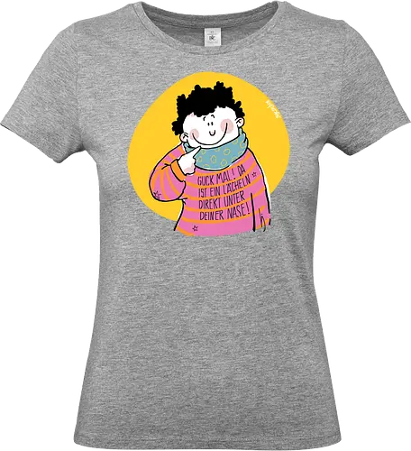 Guck mal.. - Ringelpullisprüche, Ringeldinger, streifenweise, Spruch, Weisheit, Motivation, Ringelpulli, SprücheShirt, Cartoon Illustration, Statement, Handgezeichnet, Humor, Selbstironie, Streifenpulli, Spruchshirt, deutsch - Standard T-Shirt (Frauen)