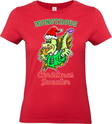 Lustiges Monster Hässlicher Weihnachts-Dino - Weihnachtsdesign, Dinosaurier, Dino Monster, Lustiger Dino, Weihnachtsmonster, Wintermotiv, Weihnachtszeit, Festliches Design, Humor Weihnachten, Ugly Christmas Style, Monsterfigur, Niedlicher Dino, Winterspaß, Feiertagsmotiv, Skurriles Design, Cartoon Dinosaurier, Witzige Illustration, XMAS Monster, Weihnachtslook, Winterpullover Stil, Weihnachtshumor, Ugly Sweater Optik, Lustige Kreatur, Festliche Grafik, Geschenkidee - Standard T-Shirt (Frauen)