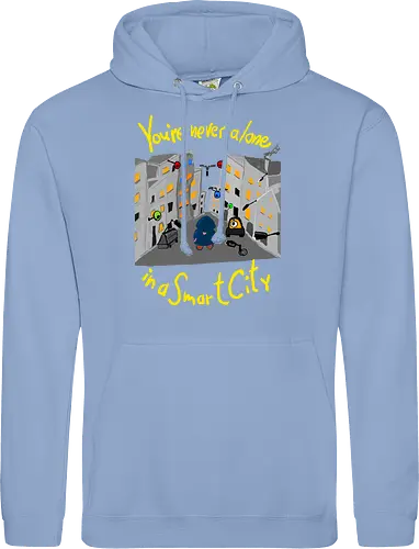 You're never alone in a Smart City, helle Schrift