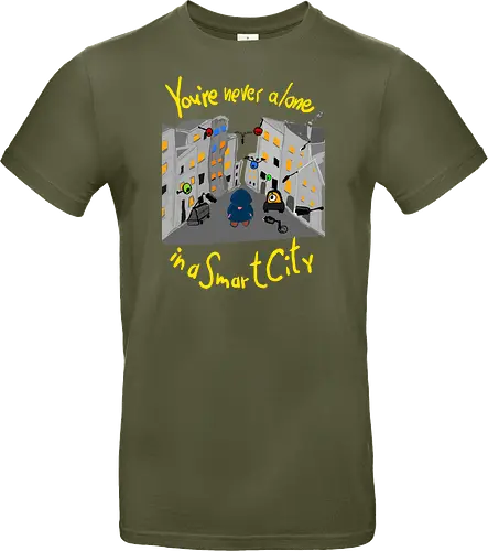 You're never alone in a Smart City, helle Schrift