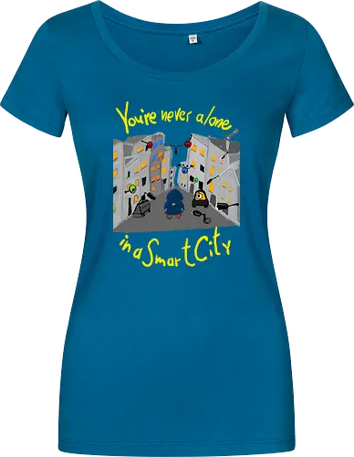 You're never alone in a Smart City, helle Schrift