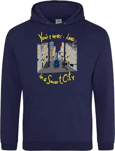 You're never alone in a Smart City, helle Schrift