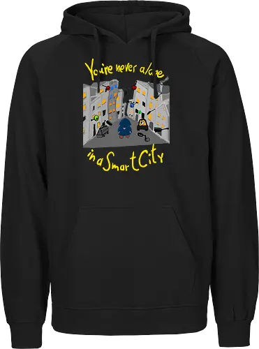 You're never alone in a Smart City, helle Schrift