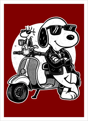 Cool Beagle Biker