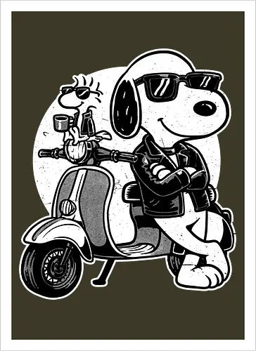 Cool Beagle Biker