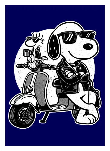 Cool Beagle Biker