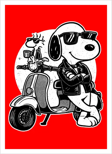 Cool Beagle Biker