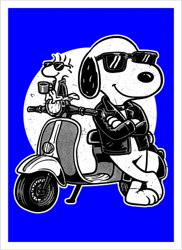 Cool Beagle Biker