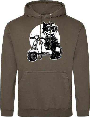 Cool Black Cat Biker