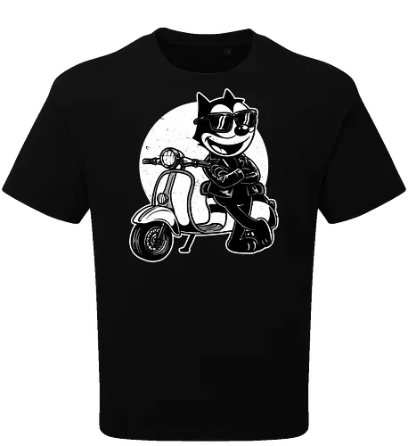 Cool Black Cat Biker