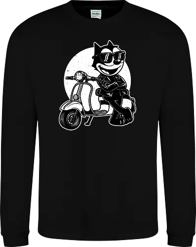 Cool Black Cat Biker