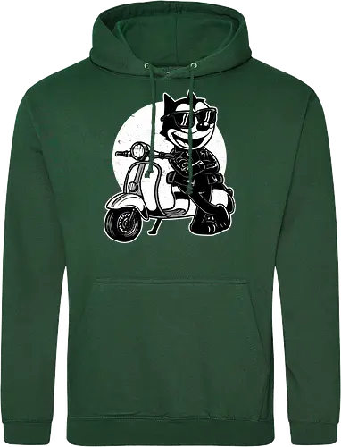 Cool Black Cat Biker