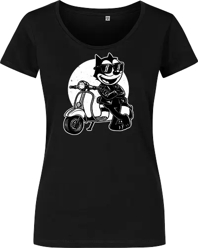 Cool Black Cat Biker