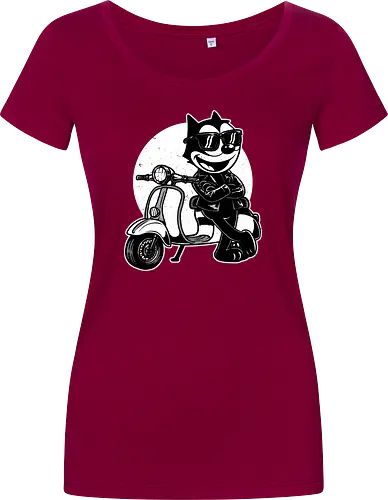 Cool Black Cat Biker