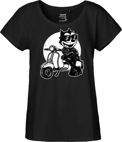 Cool Black Cat Biker