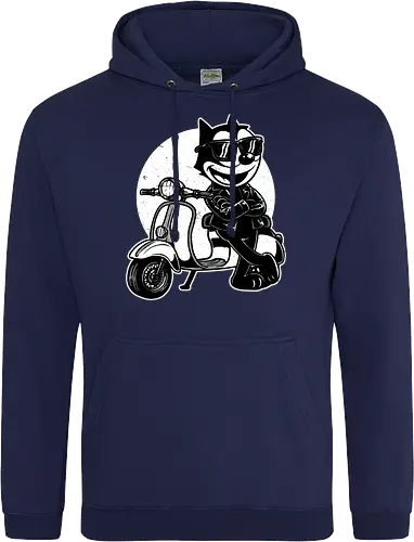 Cool Black Cat Biker