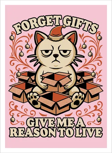 Sad Cat Gift Christmas