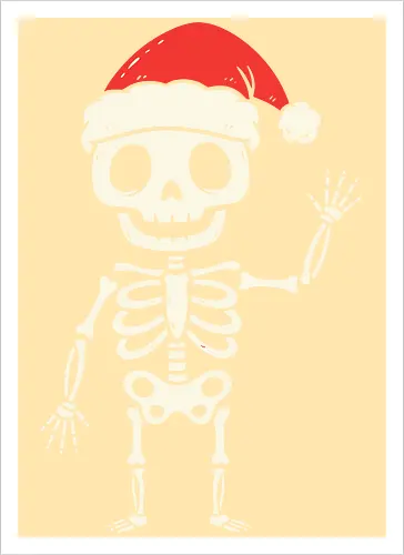 Santa Skeleton's Greeting