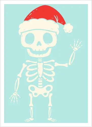 Santa Skeleton's Greeting