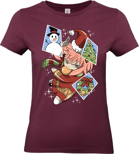 fight for christmas  - anya, Spy, spy, family, cute, cool, love, xmas, christmas, santaclaus, snowman, christmas tree, holiday, mission, anime, manga - Standard T-Shirt (Frauen)