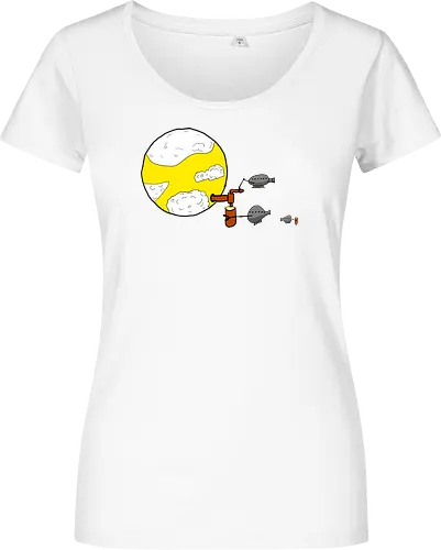 Bierplanet - Bier, Durst, Weltall, Alkohol - Damen T-Shirt