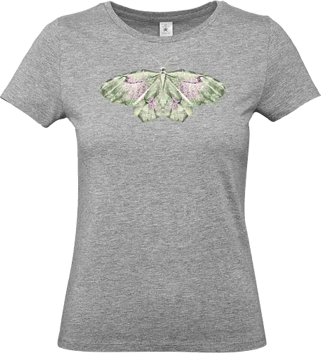 Butterfly Reflect - Schmetterling, Butterfly, Diamant, blumig, floral, gemoetrisch, surreal, Glas, Natur, Insekt - Standard T-Shirt (Frauen)