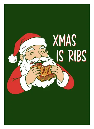 Funny BBQ Santa Claus