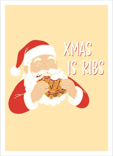 Funny BBQ Santa Claus