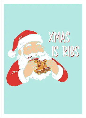 Funny BBQ Santa Claus