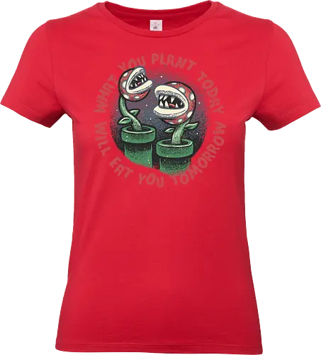 Plant Today Eat Tomorrow - Movie, film, video games, gaming, retro gamer, plants, funny, humor - Standard T-Shirt (Frauen)