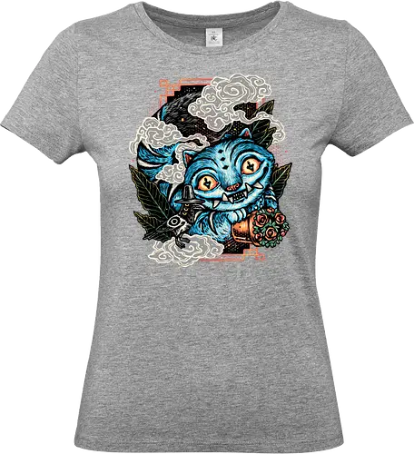 Ancient Blue Tiger - Movie, hunter, demons, tiger, animal, cute, animation, animated - Standard T-Shirt (Frauen)