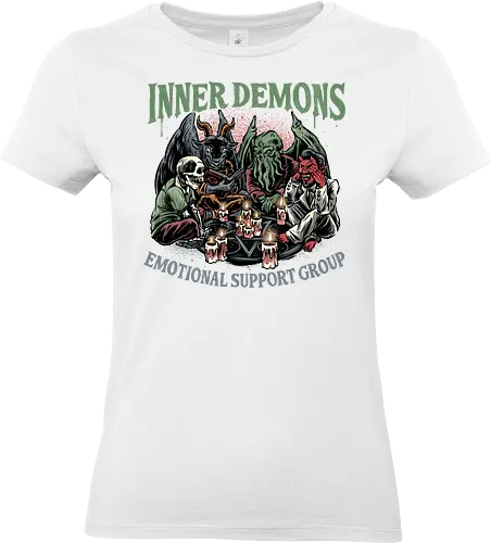 Inner Demons Group - Demons, emotional, support, death, cosmic, skeleton, funny, humor, inspirational, mash up - Standard T-Shirt (Frauen)