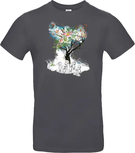 Kodamas a la Hokusai - kodamas, cute, kids, anime, japan pop culture, fantasy - Standard T-Shirt