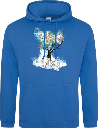 Kodamas a la Hokusai - kodamas, cute, kids, anime, japan pop culture, fantasy - Standard Hoodie