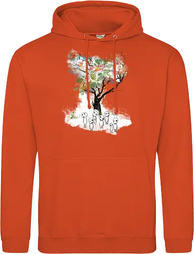 Kodamas a la Hokusai - kodamas, cute, kids, anime, japan pop culture, fantasy - Standard Hoodie