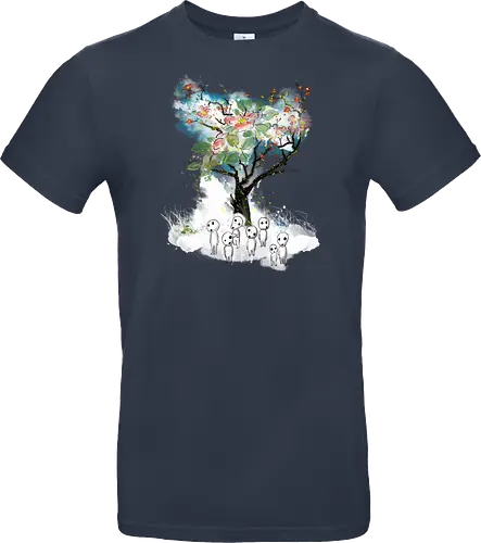 Kodamas a la Hokusai