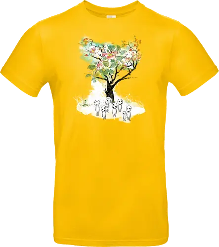 Kodamas a la Hokusai - kodamas, cute, kids, anime, japan pop culture, fantasy - Standard T-Shirt