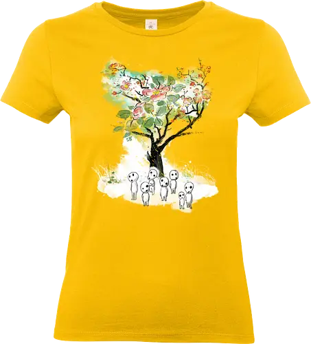 Kodamas a la Hokusai - kodamas, cute, kids, anime, japan pop culture, fantasy - Standard T-Shirt (Frauen)