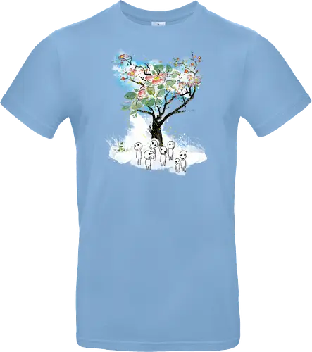 Kodamas a la Hokusai