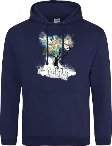 Kodamas a la Hokusai - kodamas, cute, kids, anime, japan pop culture, fantasy - Standard Hoodie