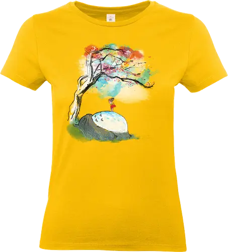 The nap under a sakura tree - watercolor, japan pop culture, anime, movie, fantasy - Standard T-Shirt (Frauen)