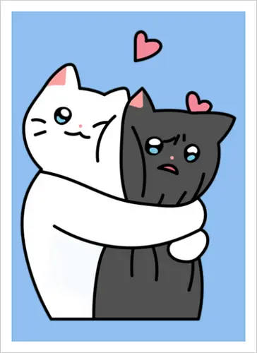 Cute Cats Hugs with Love 
