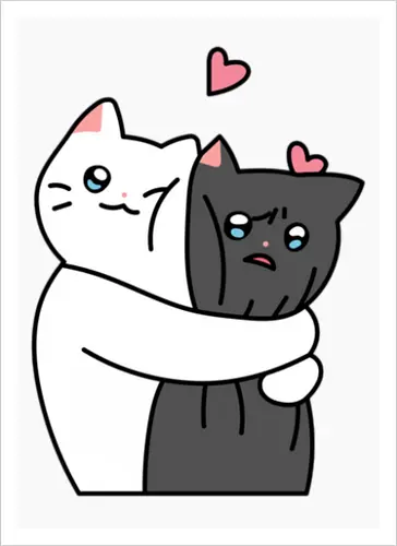 Cute Cats Hugs with Love 