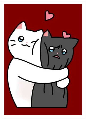 Cute Cats Hugs with Love 