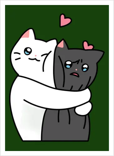 Cute Cats Hugs with Love 