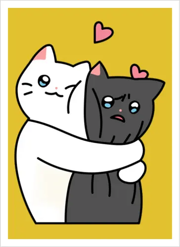 Cute Cats Hugs with Love 